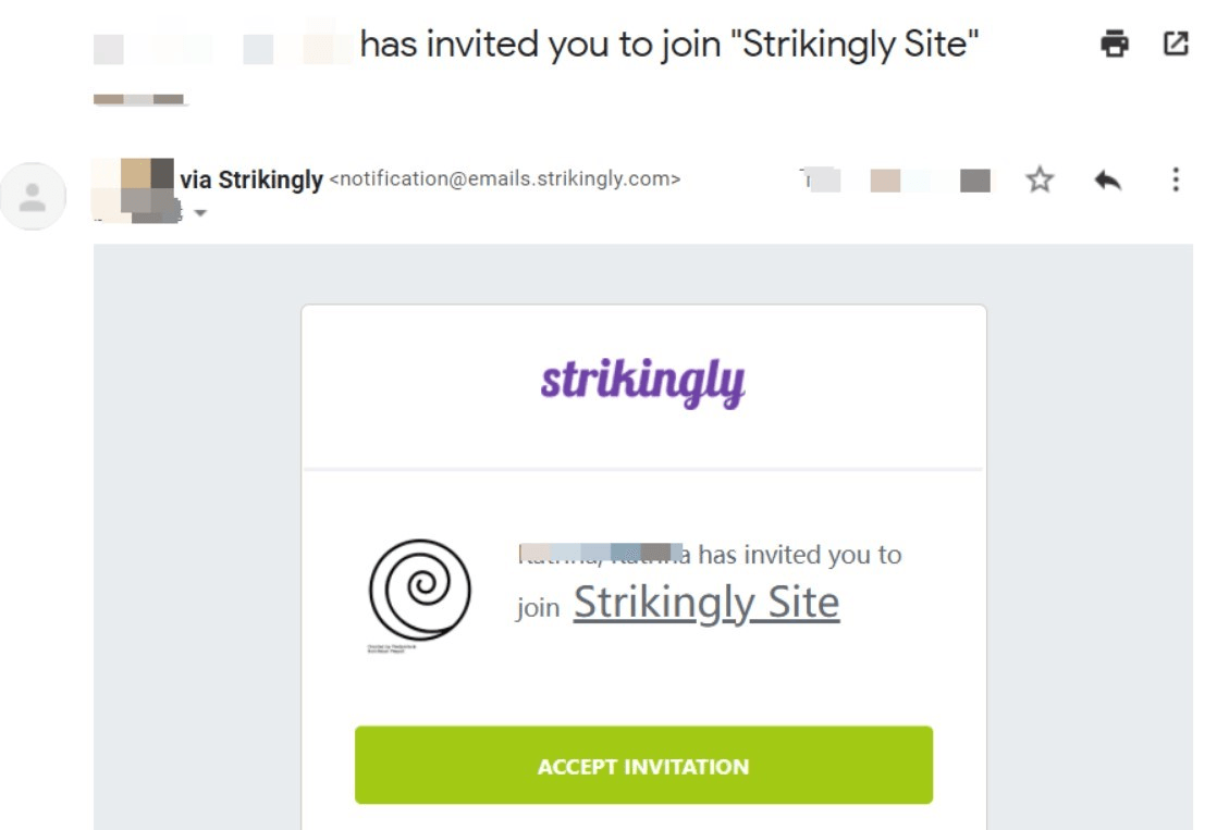 透過電子郵件通過網站編輯團隊邀請 透過電子郵件通過網站編輯團隊邀請